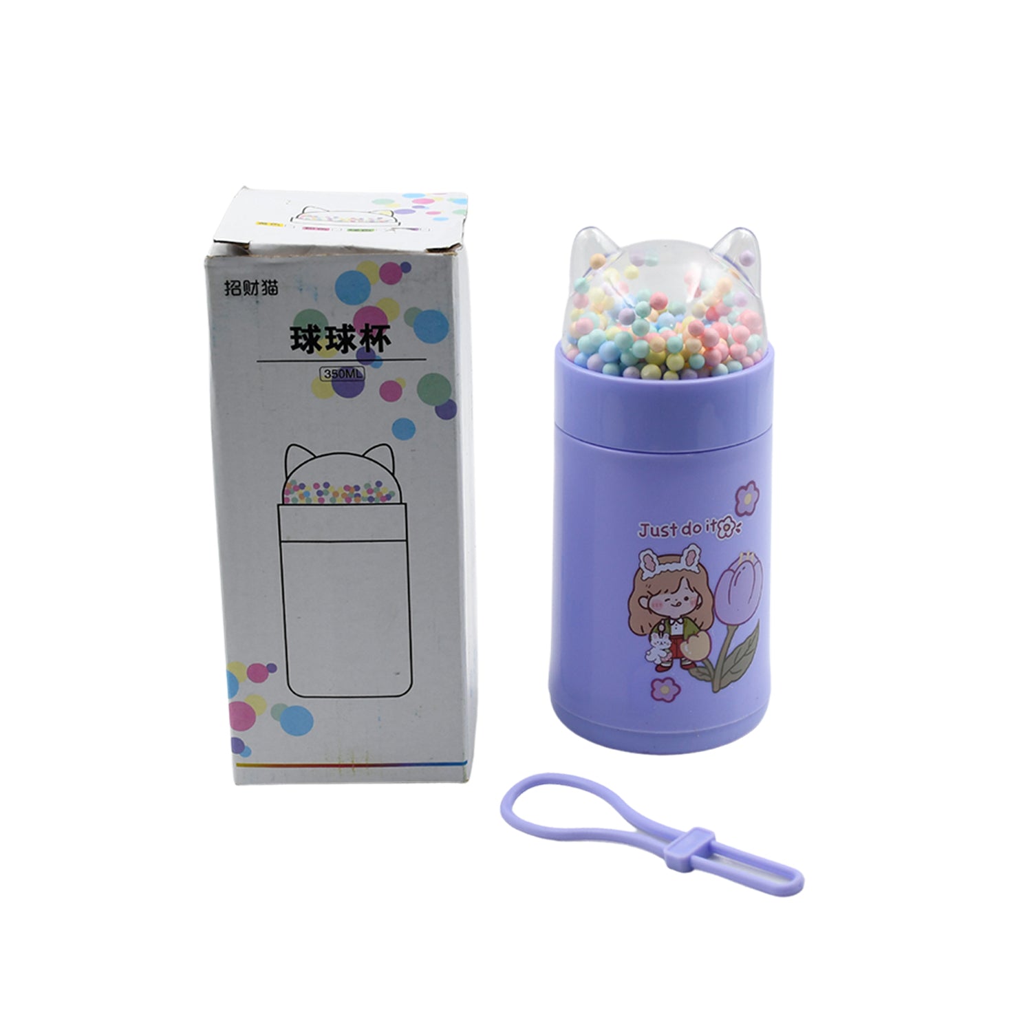6953 Girl Glass Water Bottle For School With Kid Sparkle Strap Cat Lid Sequins Glitter Glass Cup Birthday Gift Children 350ml (Moq - 80 Pc) 6953 Girl Glass Water Bottle For School With Kid Sparkle Strap Cat Lid Sequins Glitter Glass Cup Birthday Gift Children 350ml (Moq - 80 Pc)